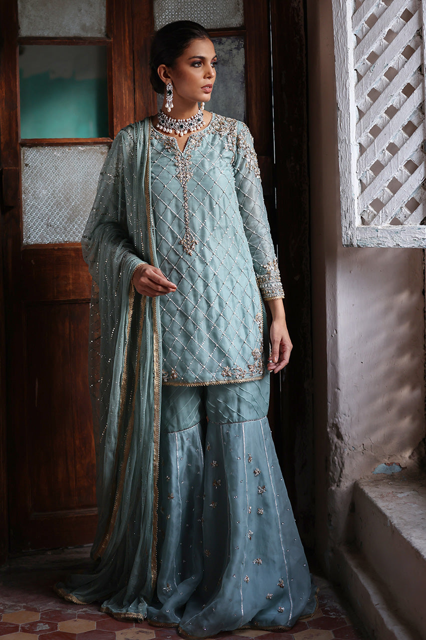 Kurti Pakistani New Fashion Design Dupatta Short Frock Sharara Dress Ladies  Ala Rasi  Nida Azwer Atelier