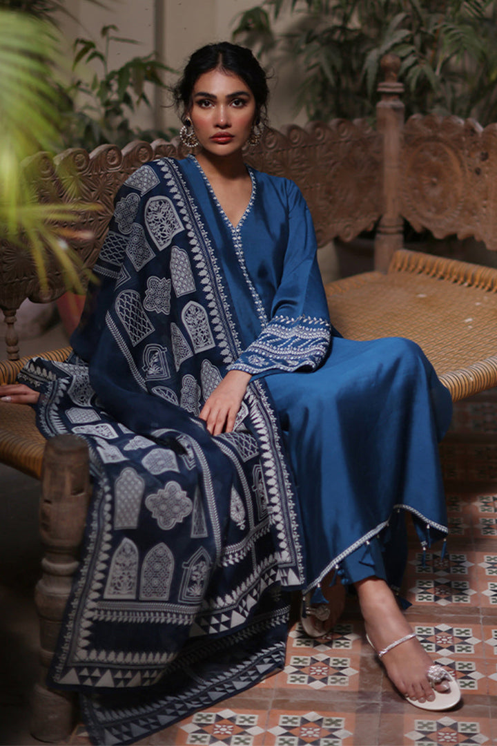 Khaddi Silk Kalidaar And Pant