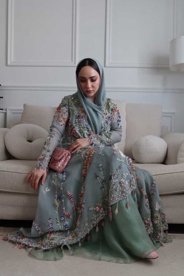 green emerald velvet dress Buy Muslim Women Wear Off shouder Pakistani Style Garara Suit Hijab Dress  5622 at Amazon.in