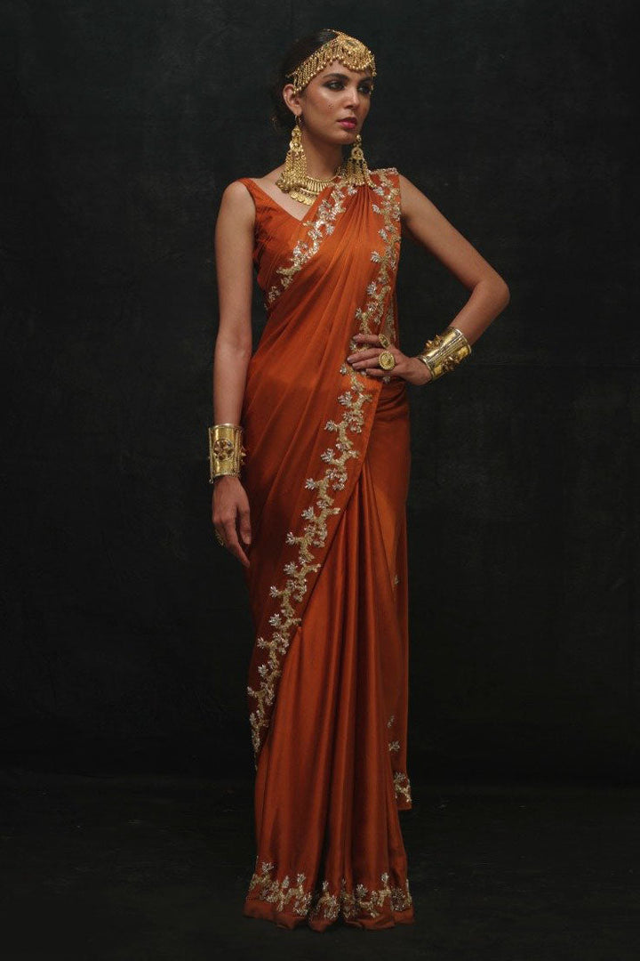 Rust-Saree