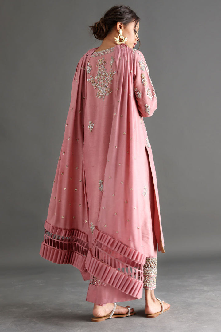 Pink-Kurta And Pant