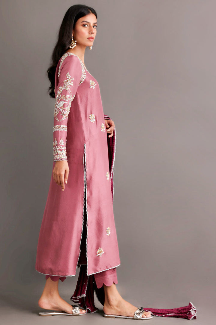 Pink-Kurta And Pant