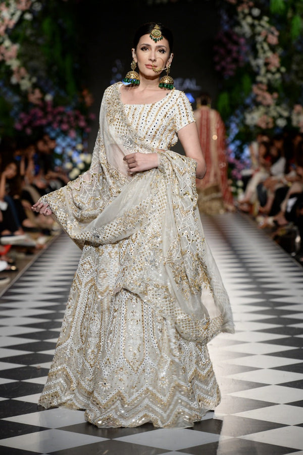 White-Lehenga