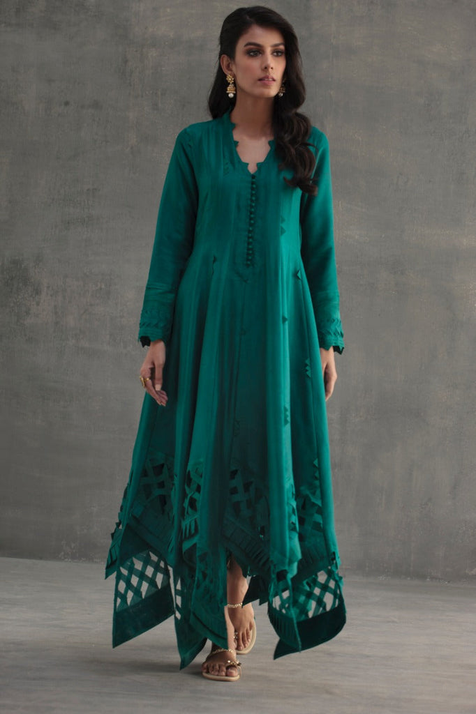Silk-Kalidaar And Complementary Pant